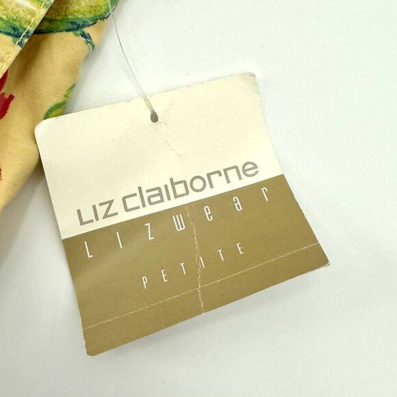 VTG Liz Claiborne Tropical Floral Print Wrap Skort Shorts Womens Petite Size 4 - Picture 6 of 8